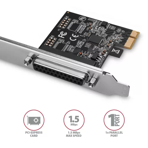 Pcea-p1n PCIe vezérlő 1x párhuzamos port lpt, sp és lp mellékelve