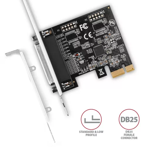 Pcea-p1n PCIe vezérlő 1x párhuzamos port lpt, sp és lp mellékelve
