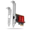 PCE-G25 hálózati kártya PCIe 1 x 2,5 gigabites ethernet port RJ-45 Realtek, PXE, SP és LP