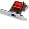 PCE-G25 hálózati kártya PCIe 1 x 2,5 gigabites ethernet port RJ-45 Realtek, PXE, SP és LP