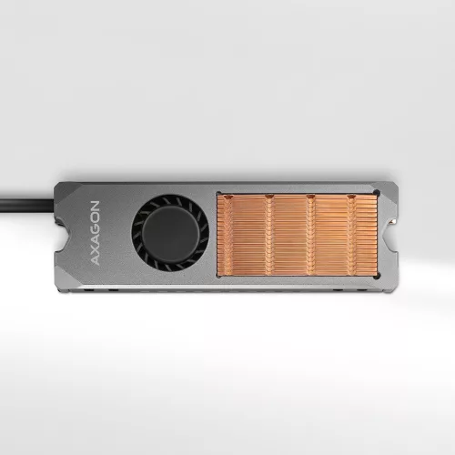 Clr-m2fan réz hűtőborda ventilátorral kétoldalas m.2 SSD meghajtókhoz, magasság 13 mm
