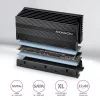 Clr-m2xl alumínium passzív hűtő m.2 SSD meghajtókhoz, alumínium ház, szilikon hővezető párnák, magasság 36 mm