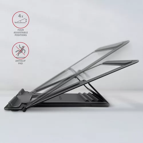 Standard alumínium laptop állvány 10-17.3", 4 állítható szögben
