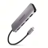 HMC-HCR3A többportos elosztó 3x USB-A + HDMI + SD/MicroSD, USB-C 3.2 Gen1, 20 cm-es USB-C kábel