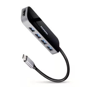   HMC-6H4A multiportos hub 4x USB-A + HDMI, USB-C 3.2 Gen 1, PD 100W, 20cm USB-C kábel