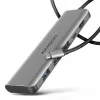 HMC-5H multiportos USB hub 5 az 1-ben, 5 Gbps, 3x USB-A, HDMI 4k/30Hz, PD 100W, 100cm USB-C kábel
