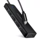 Hue-c1c 4 portos 5 Gbps utazó USB hub, USB-C tápbemenet, 19 cm-es C típusú kábel, USB-C kiegészítő tápellátás