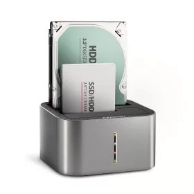   ADSA-DC dokkolóállomás USB 3.2 Gen 1 - 2x SATA 6G 2.5"/3.5" SSD/HDD