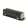 Clr-m2xt alumínium passzív hűtő M.2 SSD meghajtókhoz, alumínium ház, szilikon hővezető párnák, 24 mm magasság