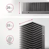 Clr-m2xt alumínium passzív hűtő M.2 SSD meghajtókhoz, alumínium ház, szilikon hővezető párnák, 24 mm magasság