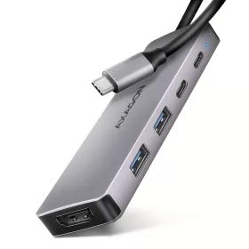   HMC-5H60 multiportos USB hub 5 az 1-ben, 5Gbps, 2x USB-A, HDMI 4K/60Hz, 1x USB-C, PD 100W, 15cm USB-C kábel