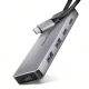 HMC-5H60 multiportos USB hub 5 az 1-ben, 5Gbps, 2x USB-A, HDMI 4K/60Hz, 1x USB-C, PD 100W, 15cm USB-C kábel