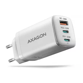  Acu-dpq65w gan 65w fali töltő, 3x port (usb-a + dupla usb-c) PD3.0/qc4+/pps/apple, fehér