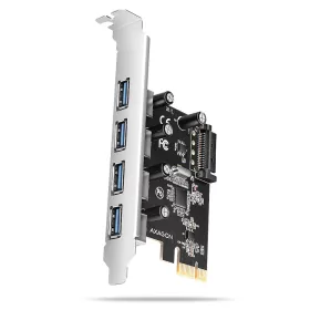  PCEU-430RS PCIe vezérlő 4x portos USB 3.2 Gen 1, UASP, Renesas chipset, 15 tűs SATA tápegység