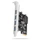 PCEU-430RS PCIe vezérlő 4x portos USB 3.2 Gen 1, UASP, Renesas chipset, 15 tűs SATA tápegység