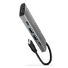 HMC-5G21 többportos USB hub 5 az 1-ben, 10Gbps, 2x USB-A + 2x USB-C + HDMI 4k/30Hz, PD 60W, 13cm USB-C kábel