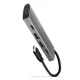 HMC-5G21 többportos USB hub 5 az 1-ben, 10Gbps, 2x USB-A + 2x USB-C + HDMI 4k/30Hz, PD 60W, 13cm USB-C kábel