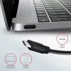 HMC-5G21 többportos USB hub 5 az 1-ben, 10Gbps, 2x USB-A + 2x USB-C + HDMI 4k/30Hz, PD 60W, 13cm USB-C kábel