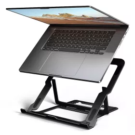   Stnd-lab alumínium laptopállvány 10-17,3 hüvelykes, 8 állítható pozícióba, fekete