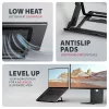 Stnd-lab alumínium laptopállvány 10-17,3 hüvelykes, 8 állítható pozícióba, fekete