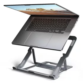   Standard alumínium laptopállvány 10-17,3 hüvelykes mérethez, 8 állítható pozíció, szürke