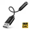 Ada-ha külső USB-A hangkártya 32 bites DAC, 384 kHz, 3,5 mm-es (f) csatlakozó