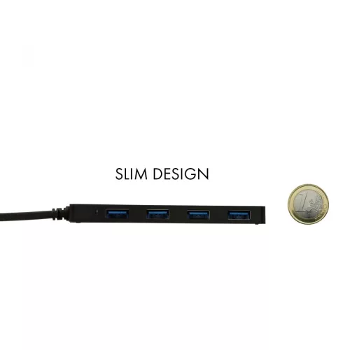 USB 3.0 Slim Pass 4 portos passzív adapter Win/Mac készülékhez