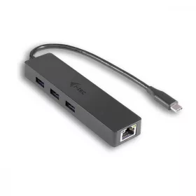 USB-C vékony, 3 portos hub gigabites ethernet adapterrel