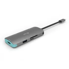   USB-C fém nano dokkolóállomás 1x HDMI 4k ultra HD 3840 x 2016 @ 30hz 1x SD-olvasó 1x micro SD-olvasó 3x USB 3.0 1x USB-C tápkábel