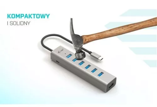 USB-C töltő fém elosztó 7 port