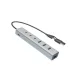 USB-C/USB-A töltő hub fém hub 7 port