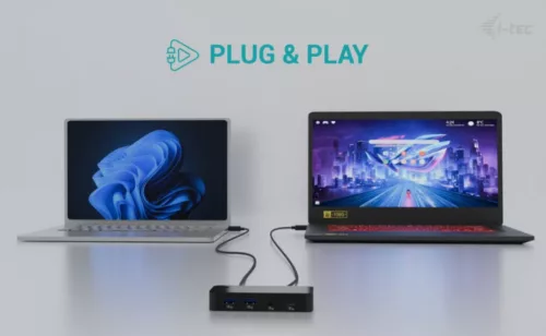 Univerzális KVM hub 2x USB-C + 2x USB-A 3.0