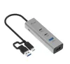 Univerzális fém töltőelosztó 2xUSB-C/2xUSB-A PD 85W
