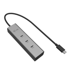   USB-C töltő hub fémből, 5 portos, USB-C videó 8k felbontással + 85 W-os tápellátással
