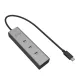 USB-C töltő hub fémből, 5 portos, USB-C videó 8k felbontással + 85 W-os tápellátással