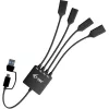 USB-C/USB-A hub kábel, 4 portos (2x USB-C, 2x USB-A)