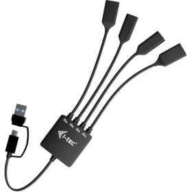 USB-C/USB-A hub kábel, 4 portos (2x USB-C, 2x USB-A)