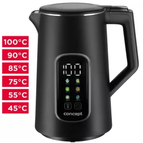   Elektromos vízforraló hőmérséklet-szabályozással 1,7 l rk3385