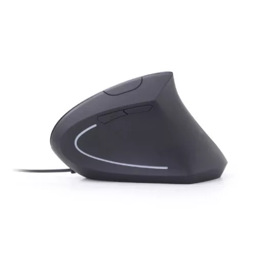 Ergonomikus optikai egér, 6 gombos, fekete