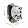 Huracan 12 cm-es 150 W-os 4 tűs többszínű LED-es CPU hűtő