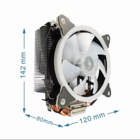   Huracan 12 cm-es 150 W-os 4 tűs többszínű LED-es CPU hűtő