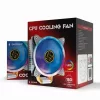 Huracan 12 cm-es 150 W-os 4 tűs többszínű LED-es CPU hűtő