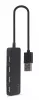 USB 2.0 hub 4 portos, fekete