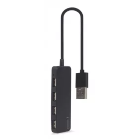 USB 2.0 hub 4 portos, fekete