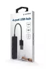 USB 2.0 hub 4 portos, fekete