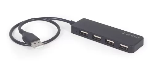 USB 2.0 hub 4 portos, fekete