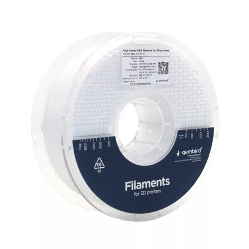 Nagy sebességű ABS Filament, 1,75 mm, 1 kg, fehér