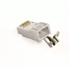 Moduláris átmenő árnyékolt dugó, cat7 15u, aranyozott, cat7 15u, aranyozott, 50 db/csomag