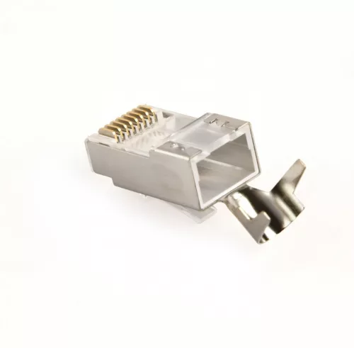 Cat7 15u árnyékolt moduláris átvezető dugó, aranyozott, 100 db/csomag