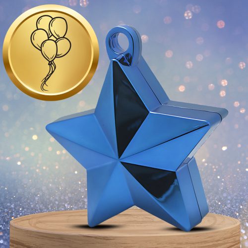 Csillag alakú lufisúly, 10 cm, 170 g, kék